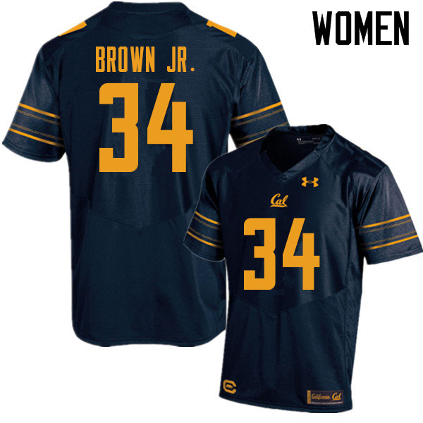 Women #34 Christopher Brown Jr. Cal Bears UA College Football Jerseys Sale-Navy